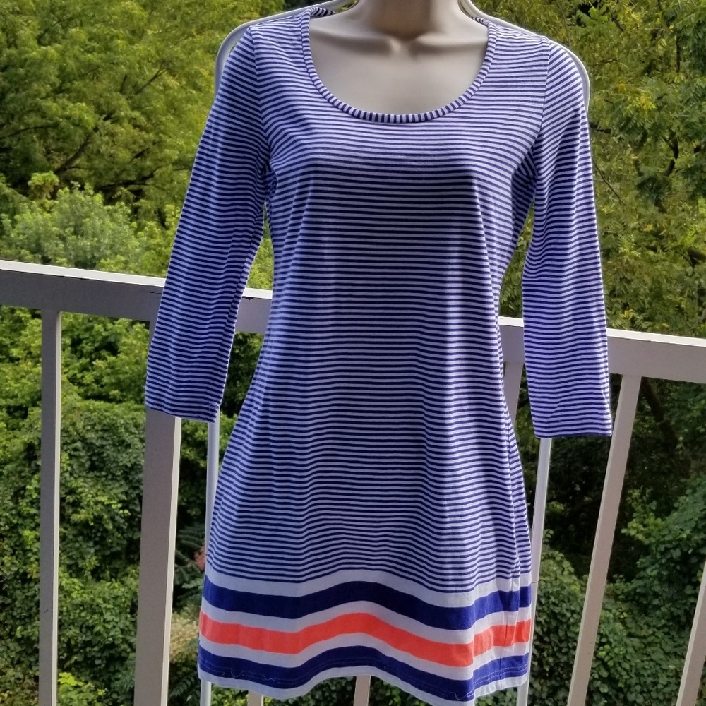 Lily Pulitzer Blue Pink Stripe Dress XS